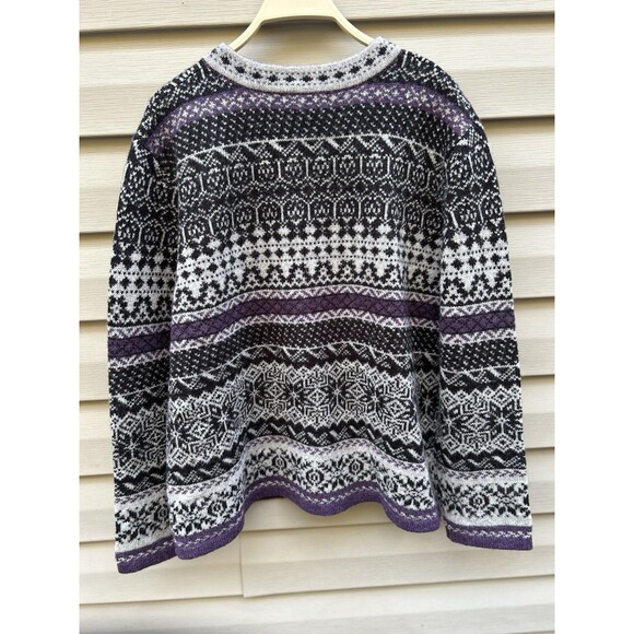 Telluride Clothing Women’s XL Nordic Wool Sweater Ski Fair Isle Clasp Cardigan - Picture 5 of 7